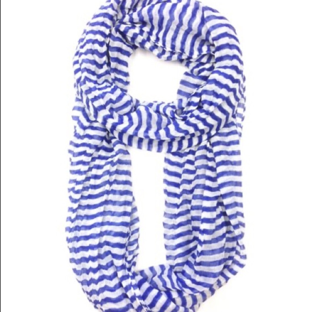 East Cloud Infinity Scarf Blue & White Stripes